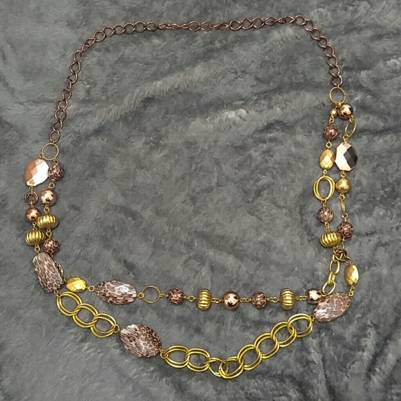 Leopard-accented Layered Necklace - Picture 2 of 2